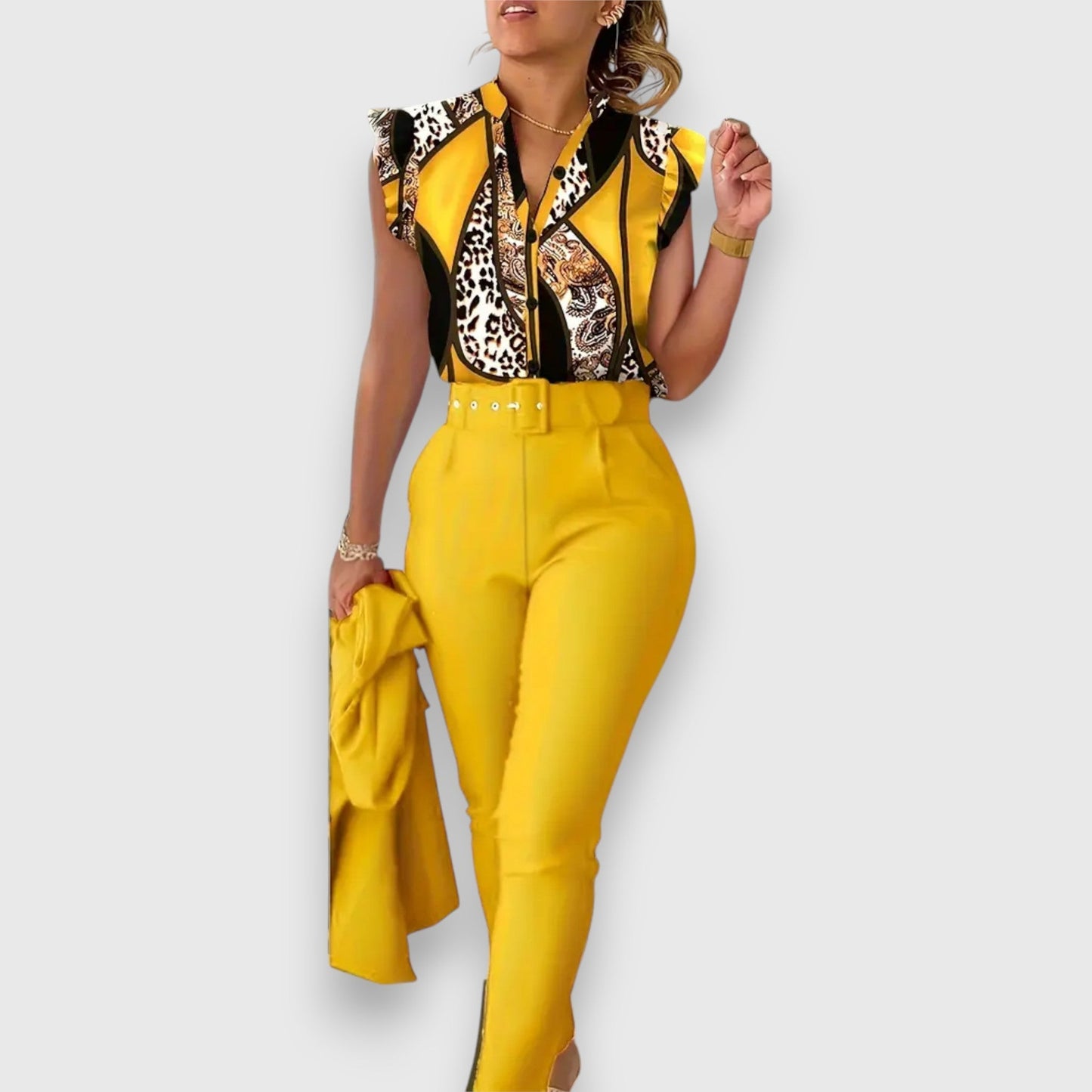 Ivana – Two-piece set with leopard print
