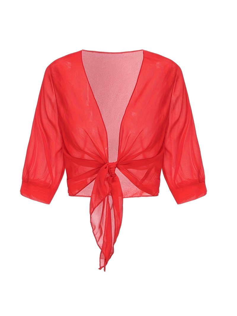 Olivia – blouse with open front for spring