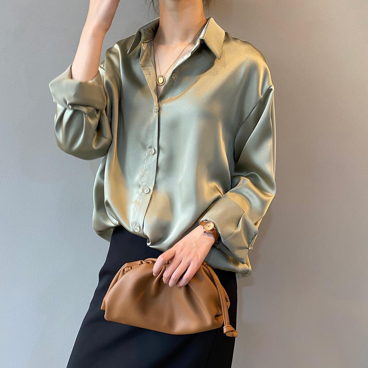 Jocelyn - Satin Shirt for Women