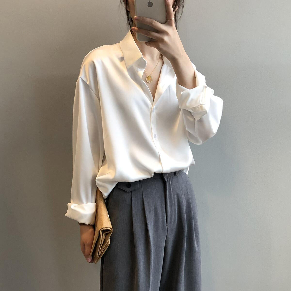 Jocelyn - Satin Shirt for Women