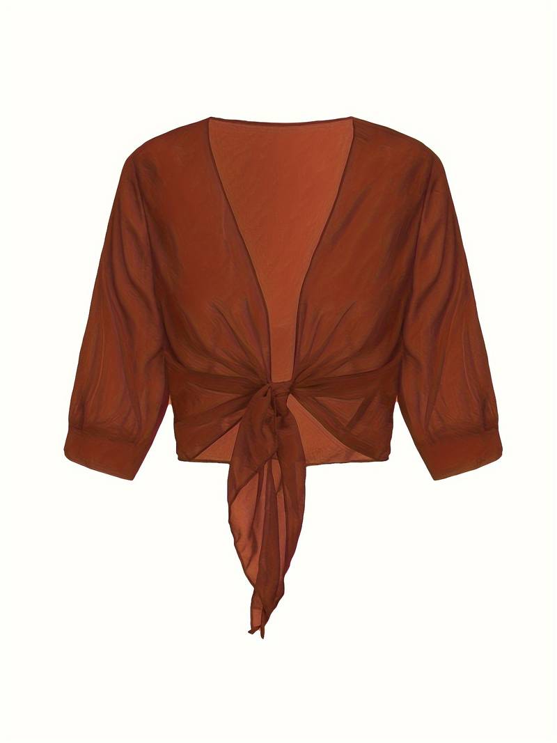 Olivia – blouse with open front for spring