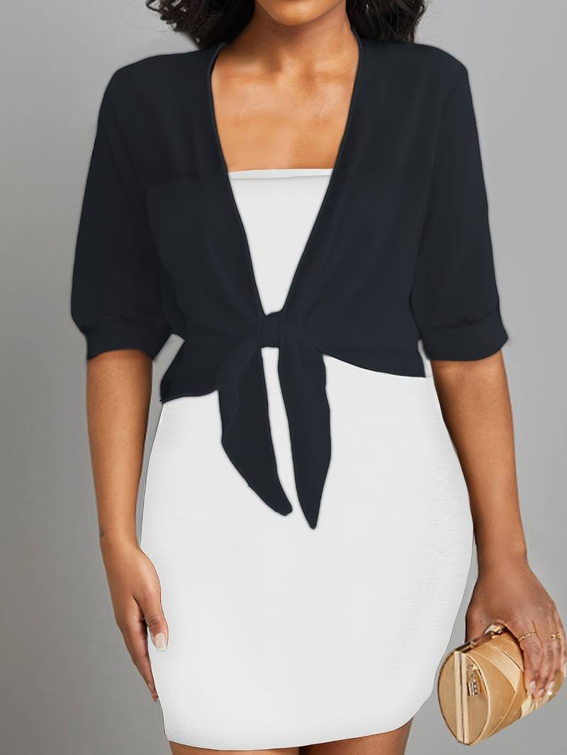 Olivia – blouse with open front for spring