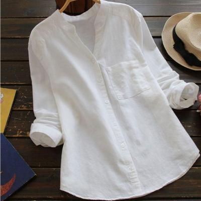 Casual loose linen-cotton shirt