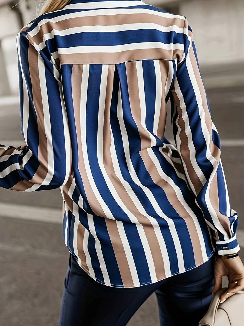 Women's Blouse | Luxurious Striped Spring Blouse 2025 by Mirabelle
