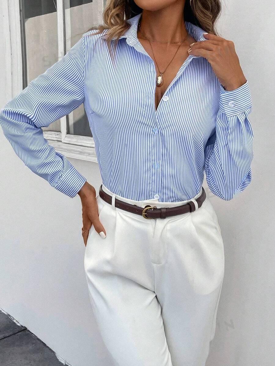 Women's Blouse with Spring Stripes – Larissa, Spring 2025 Edition
