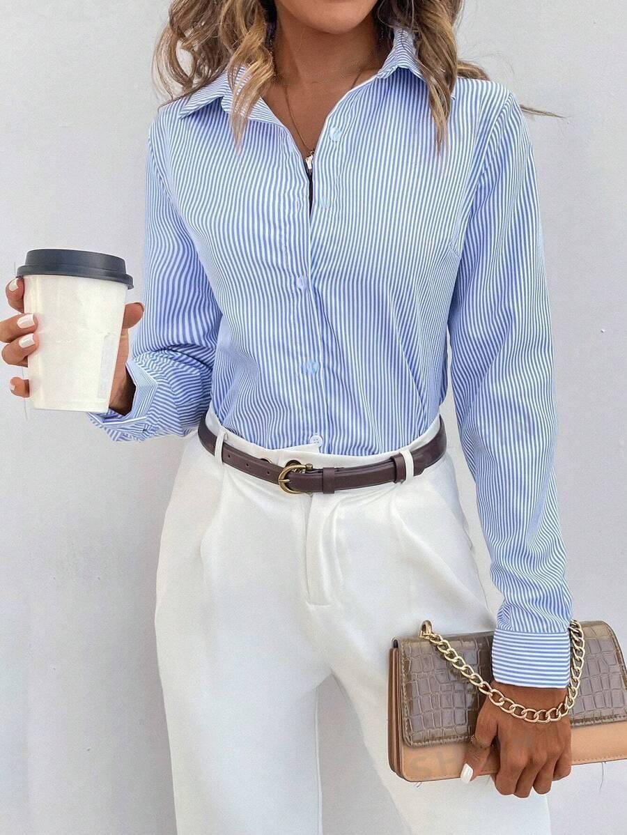 Women's Blouse with Spring Stripes – Larissa, Spring 2025 Edition