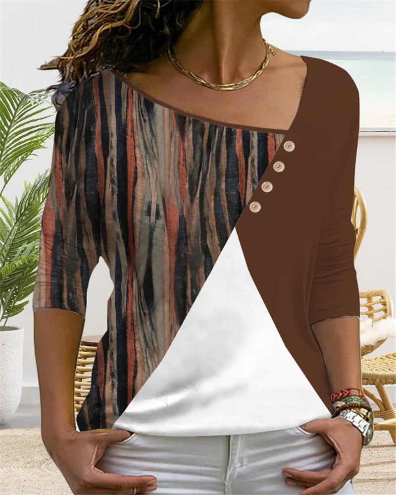 V-Neck T-Shirt for Women - Summer 2025 Collection by MirtesShirt