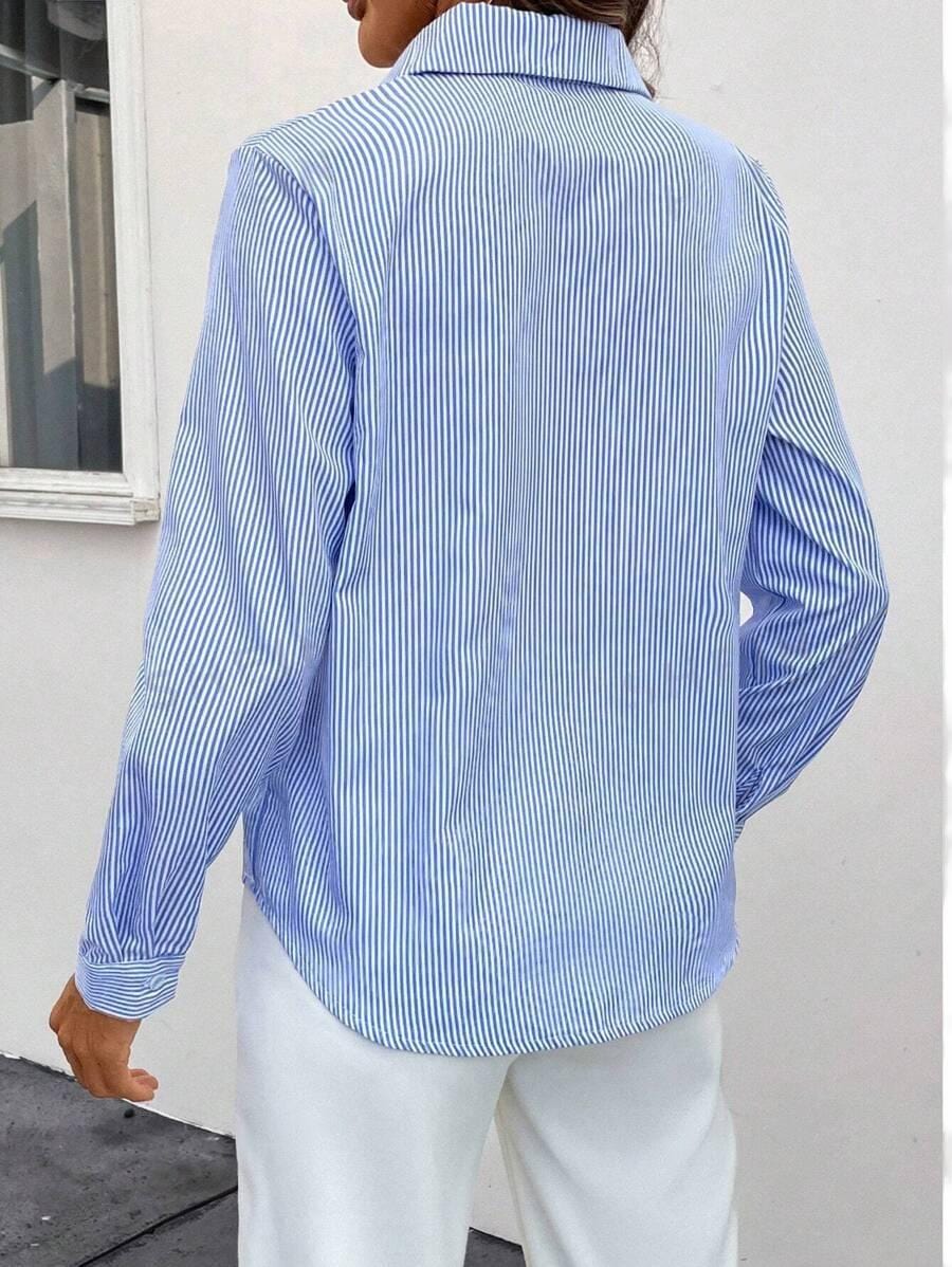 Women's Blouse with Spring Stripes – Larissa, Spring 2025 Edition