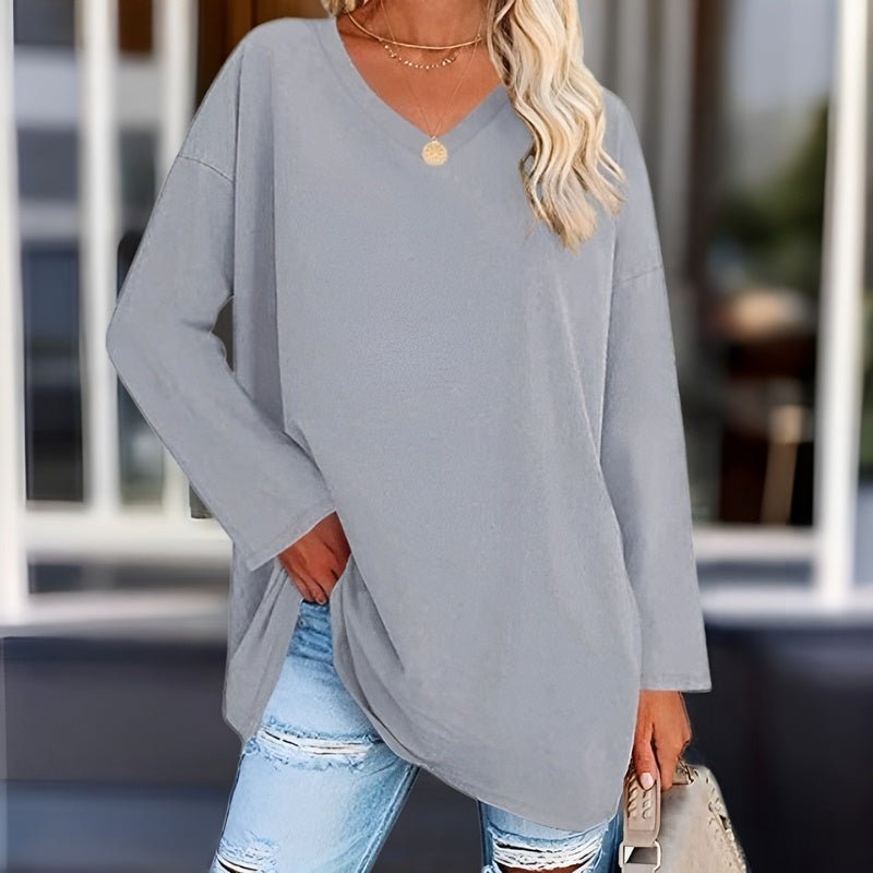 Women's Summer Sweater with V-Neck - Lucinda