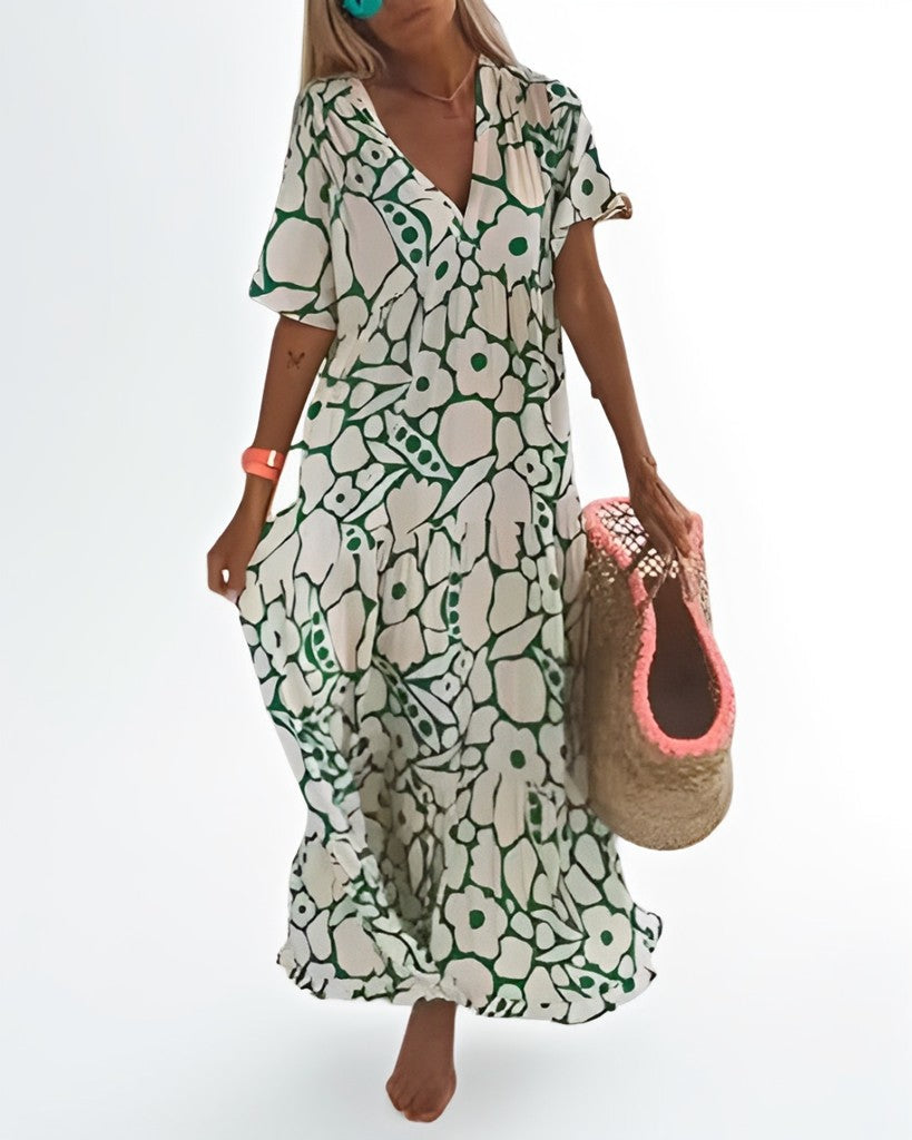 MEZRA | RELAXED FLORAL MAXI DRESS