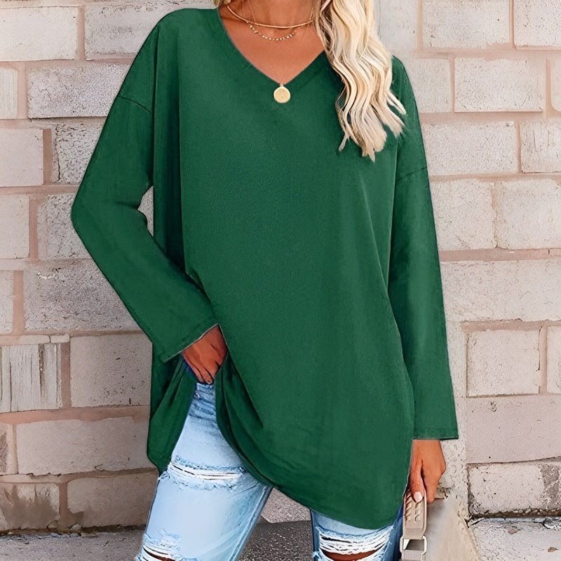 Women's Summer Sweater with V-Neck - Lucinda