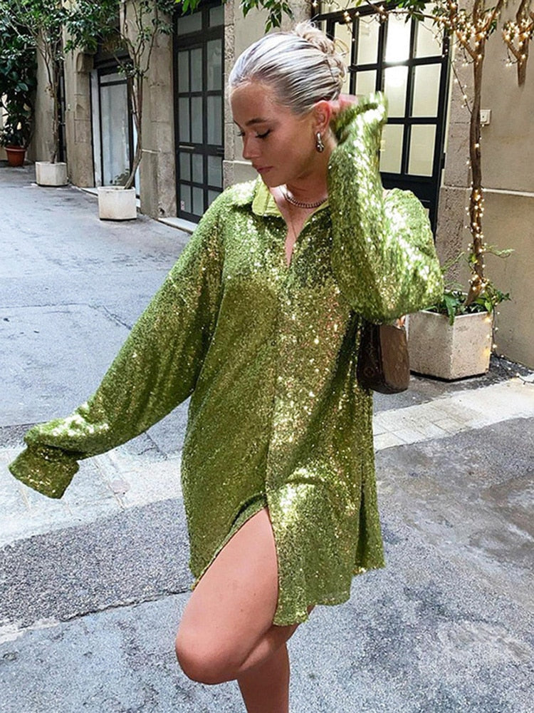 GlitteryDress | Summer 2025 Oversized Shirt for Women