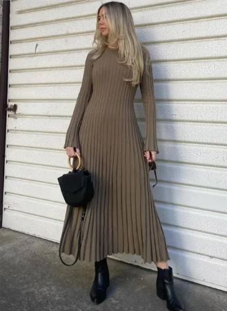 Amanda - Long knitted dress for women