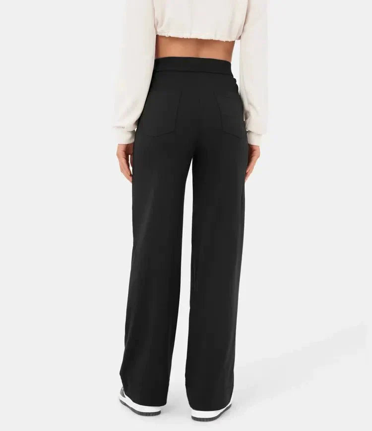 High Waisted Elastic Casual Pants - Sophia