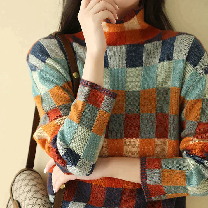 Doris - Checked turtleneck