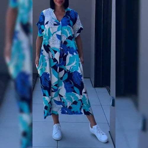 Elegant floral dress for women in romantic style - Kelyan