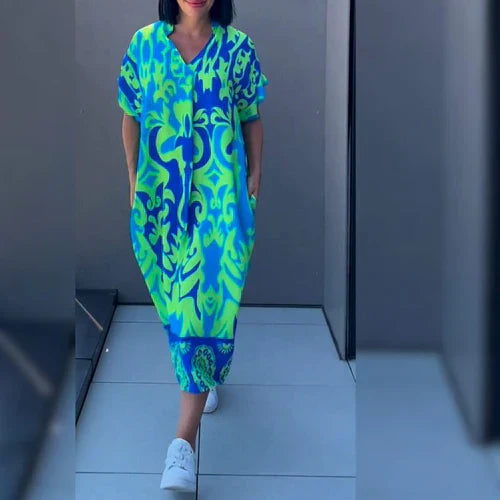 Elegant floral dress for women in romantic style - Kelyan