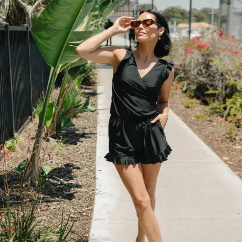 Berenice - Built-in Bra Mom's Swimsuit Romper