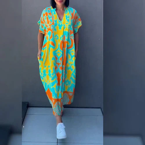 Elegant floral dress for women in romantic style - Kelyan