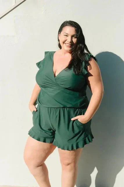 Berenice - Built-in Bra Mom's Swimsuit Romper