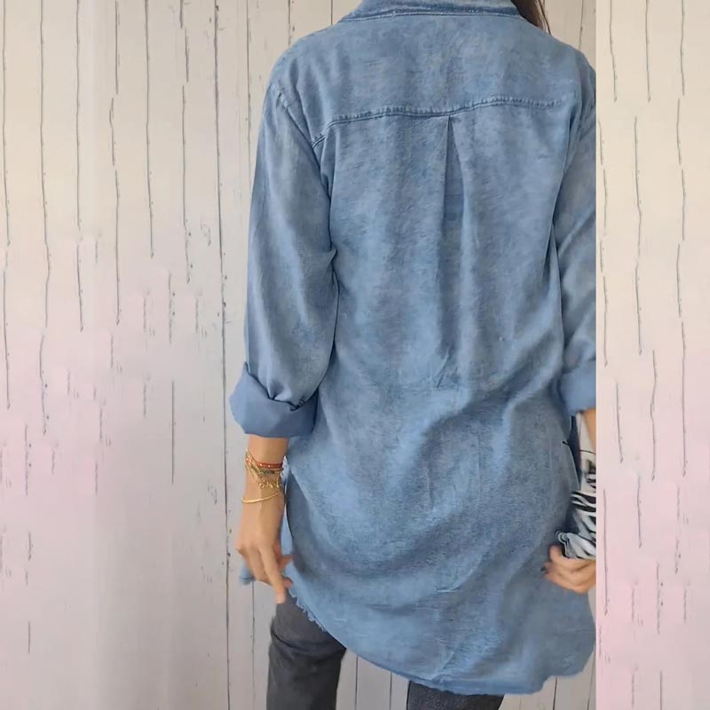 Faux Denim Summer Shirt - Sophie