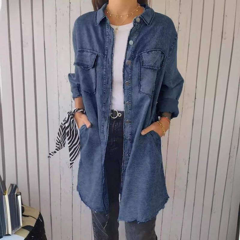 Faux Denim Summer Shirt - Sophie