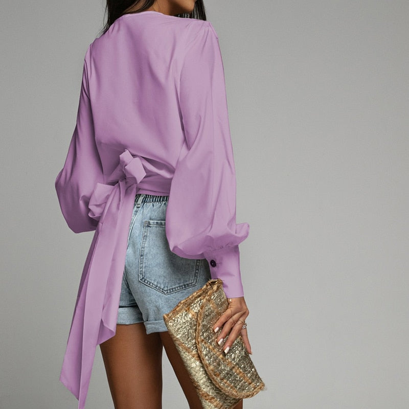Gemma Blouse with Lantern Sleeves for Women - Spring 2025 Collection