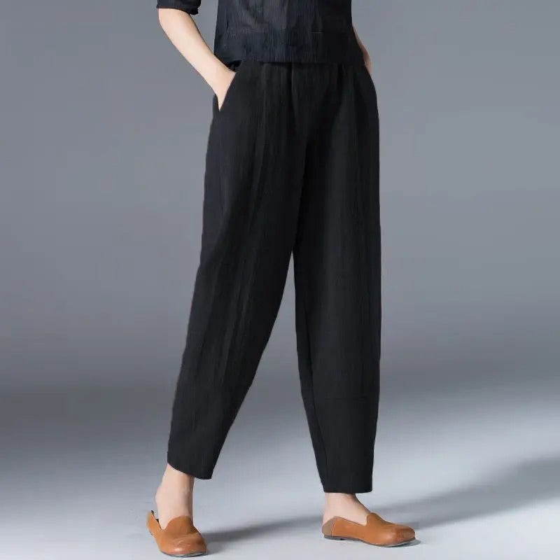 Marlele - Fashion Women Cotton Hemp Bloomers Pants