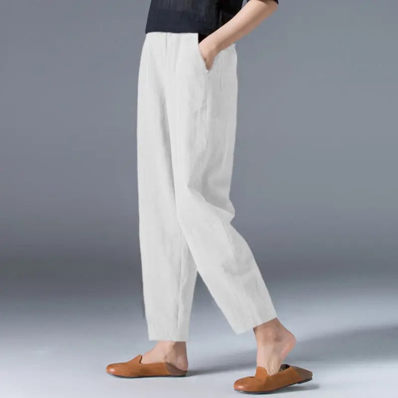Marlele - Fashion Women Cotton Hemp Bloomers Pants