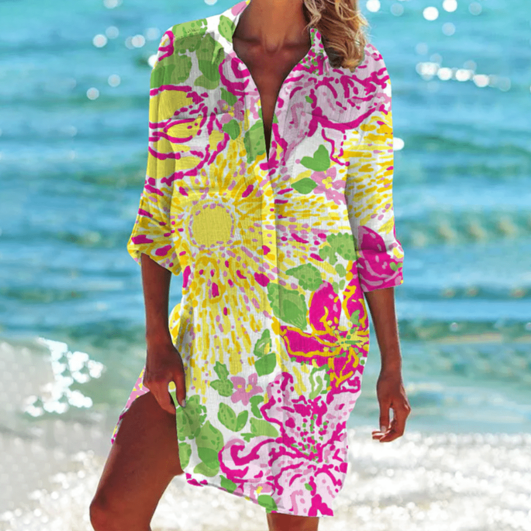 Mia Printed Shirt Dress