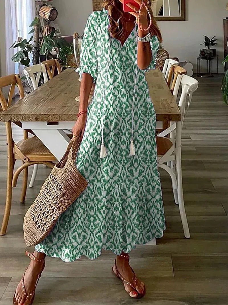 Noelle Printed Flowing Dress