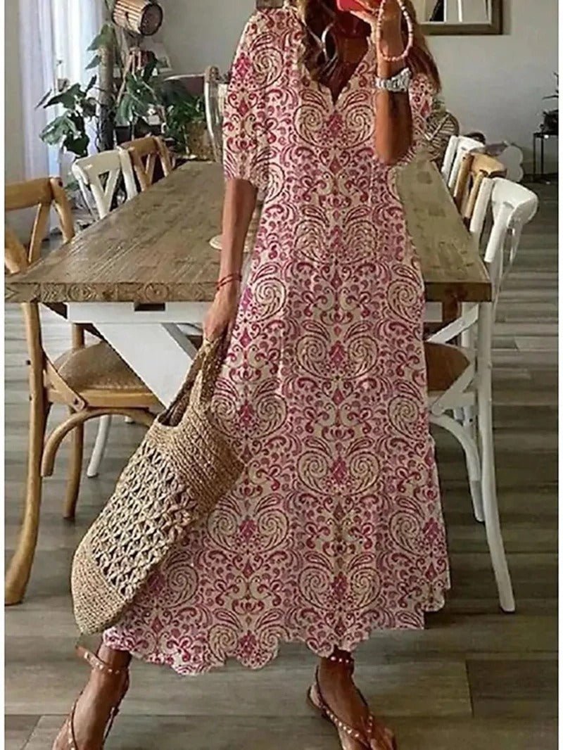 Noelle Printed Flowing Dress