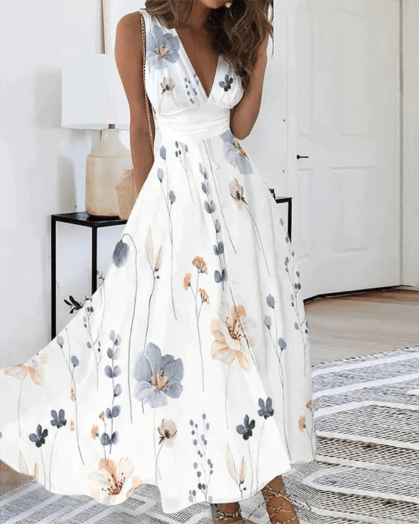 Romy Floral V-Neck Dress