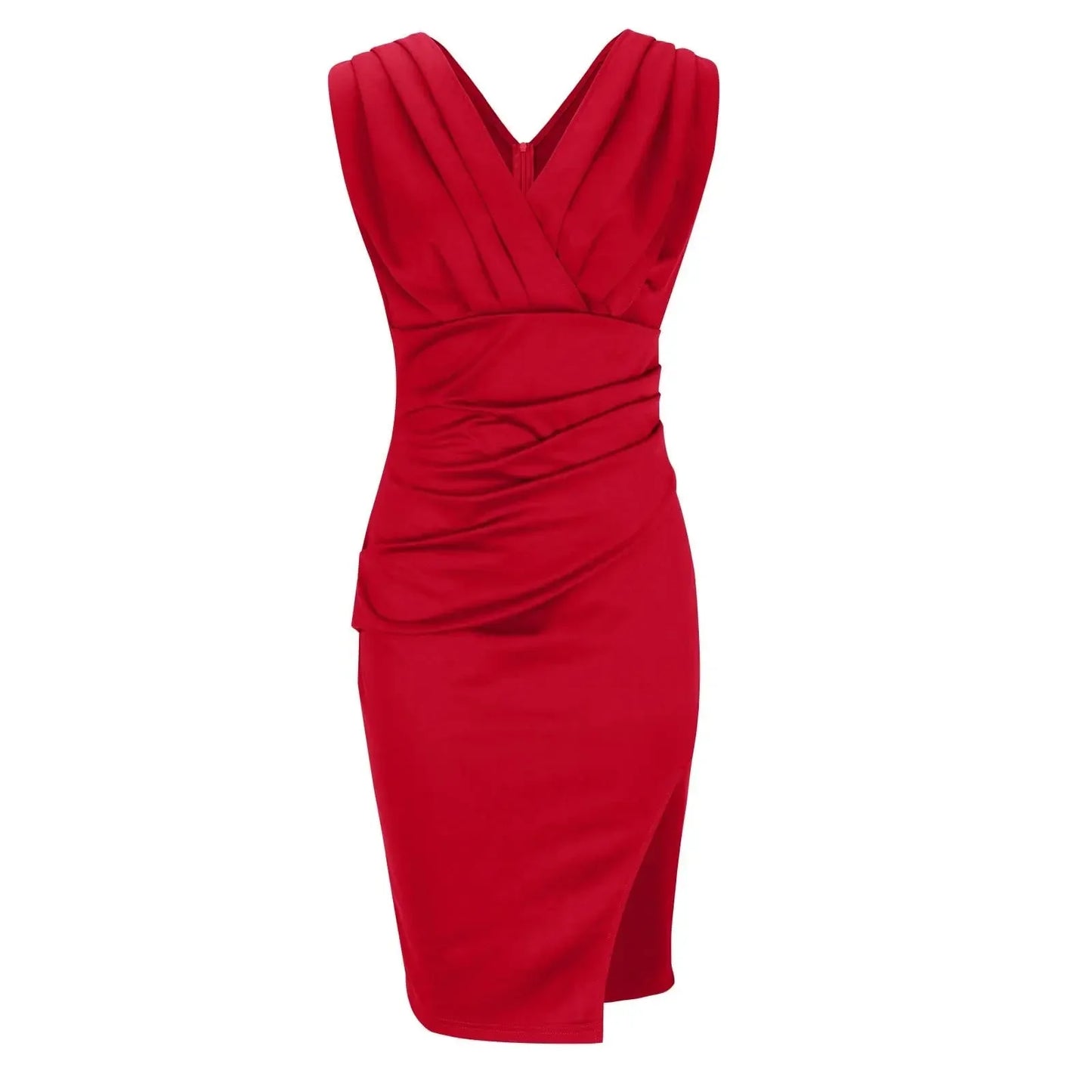 Samira pleated dress with slit