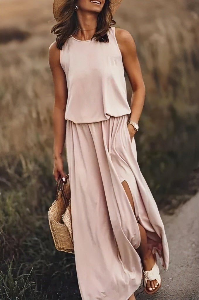 Thalea maxi dress with slit