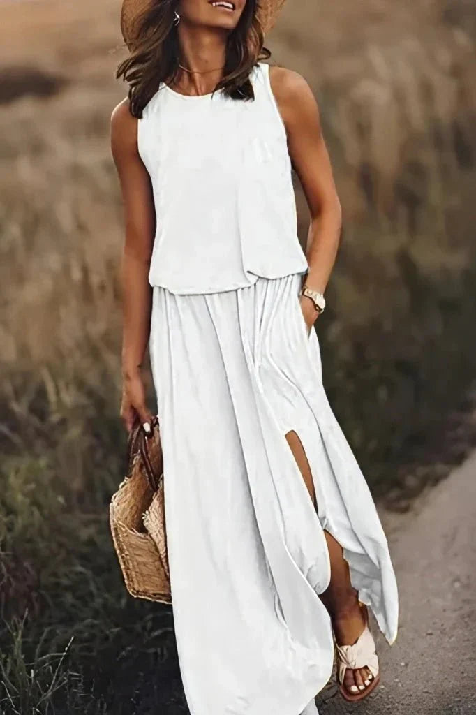 Thalea maxi dress with slit