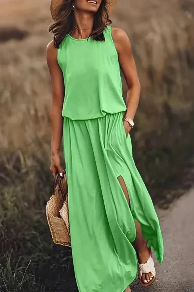 Thalea maxi dress with slit