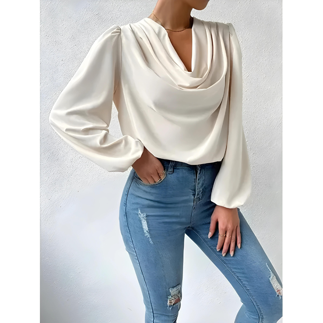 Maddalena | Women's elegant satin - blouse