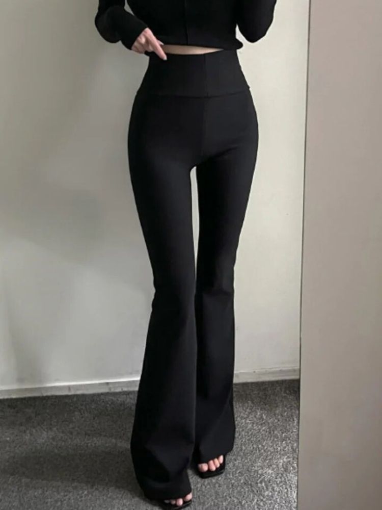 Allison - Elegant high waist flared trousers