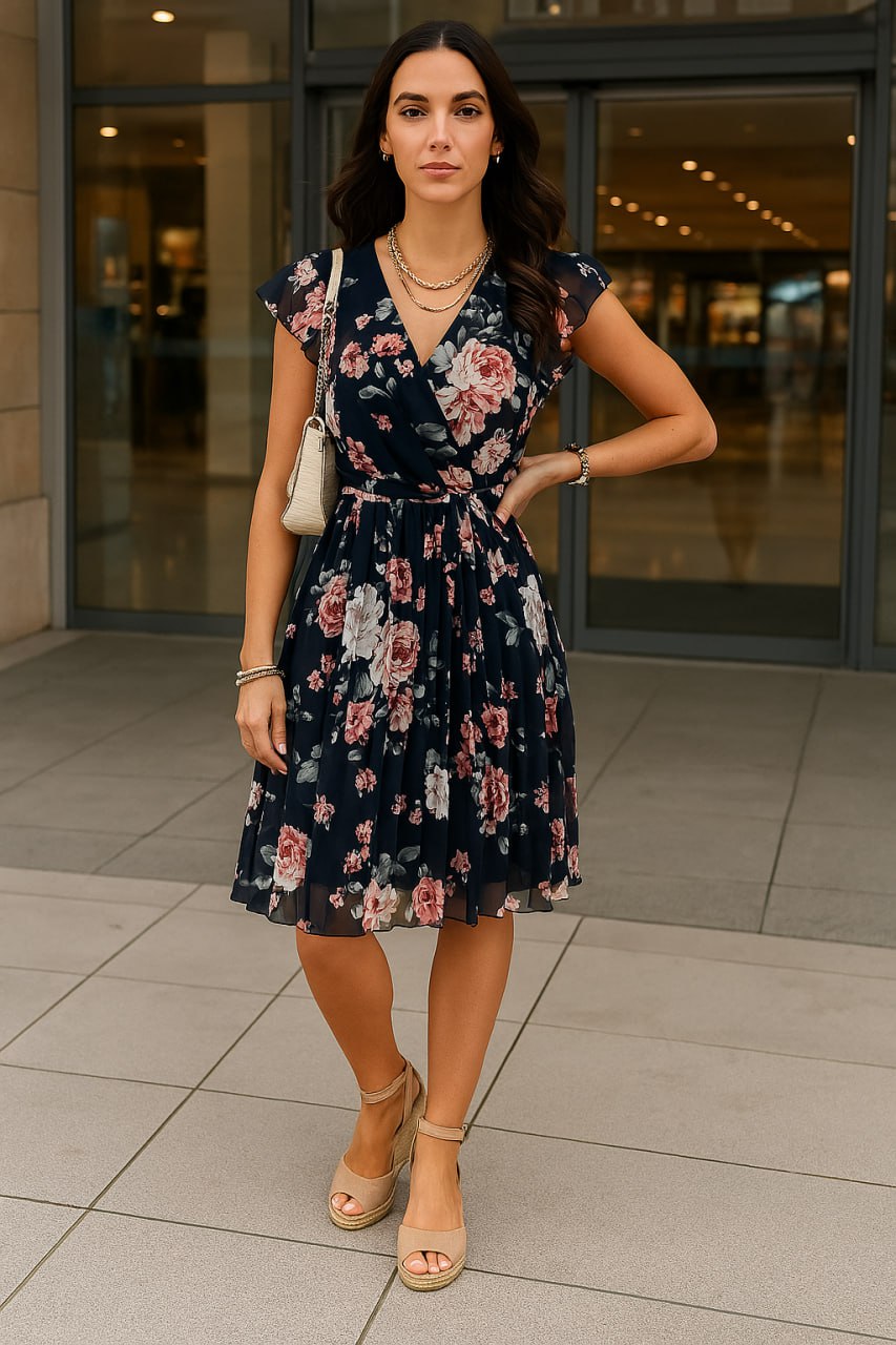 Liliana – Elegant floral dress with a feminine touch