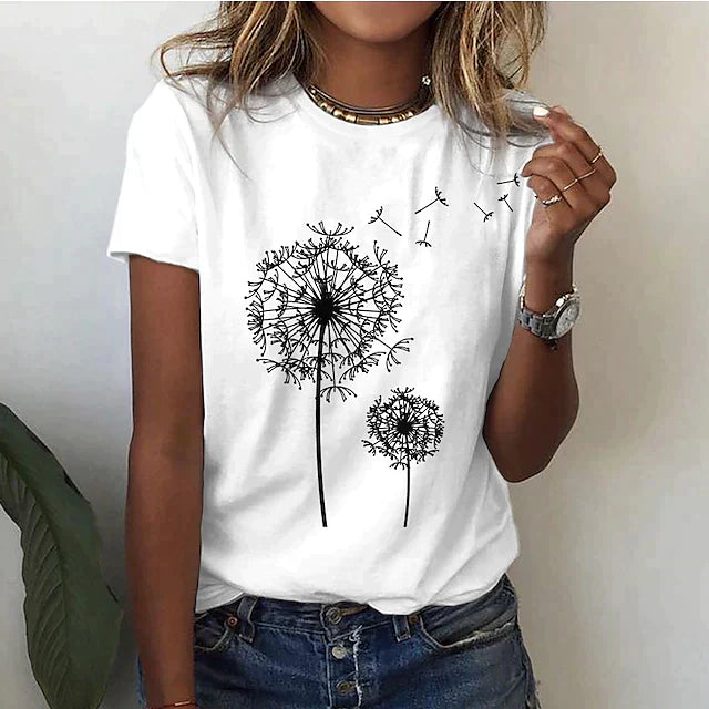 Comfortable women's T-shirt with round neckline and soft fabric – Rhea