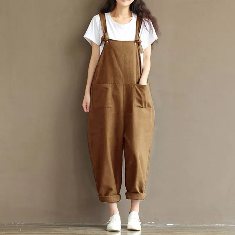 Celeste - Loose cotton jumpsuit with pockets