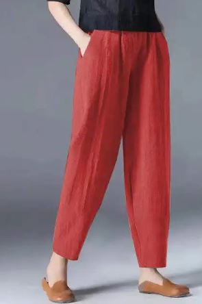 Marlele - Fashion Women Cotton Hemp Bloomers Pants