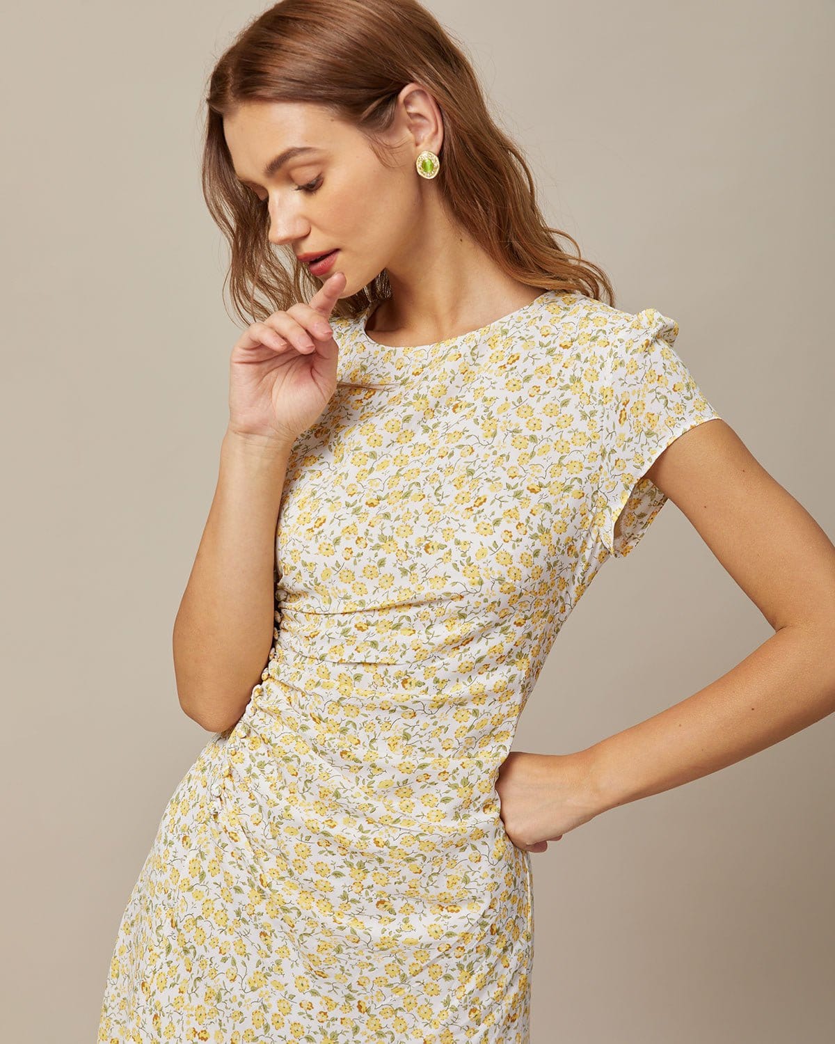 Evelyn | Floral Slit Dress