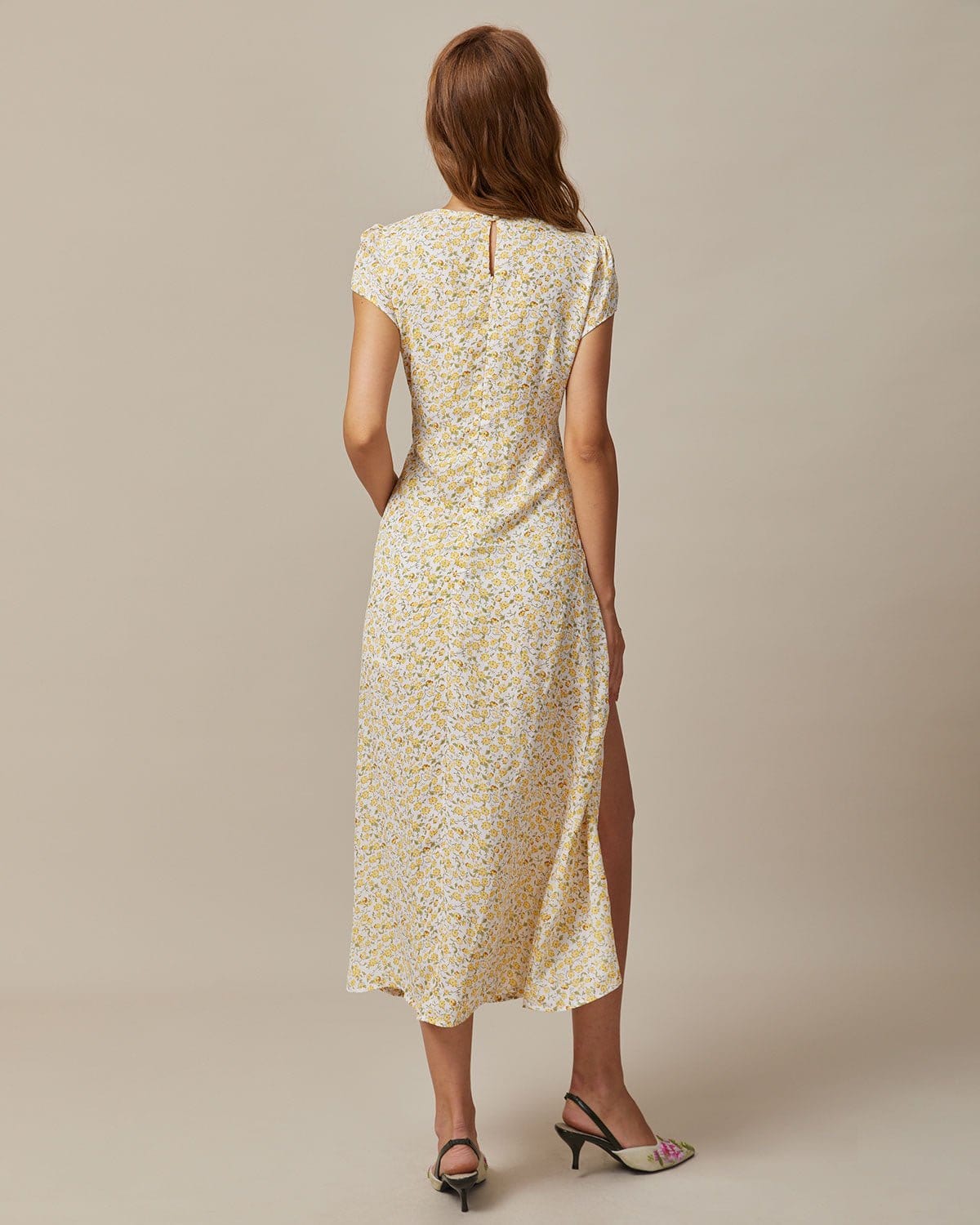 Evelyn | Floral Slit Dress