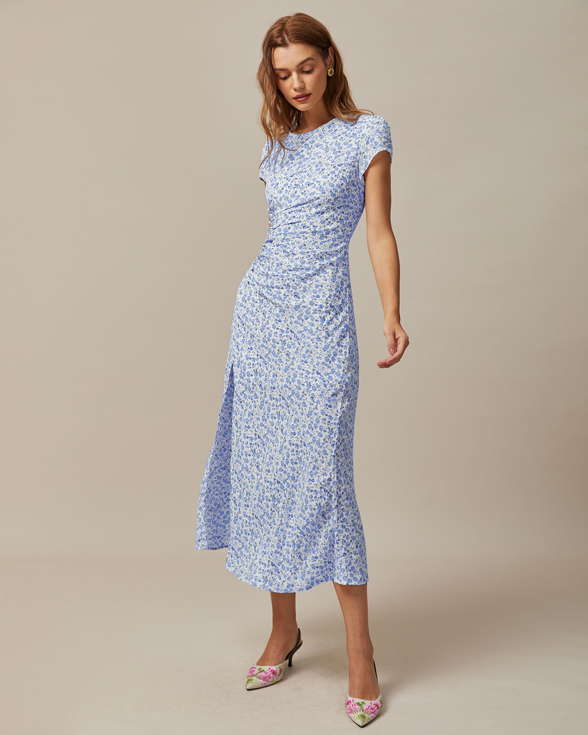Evelyn | Floral Slit Dress