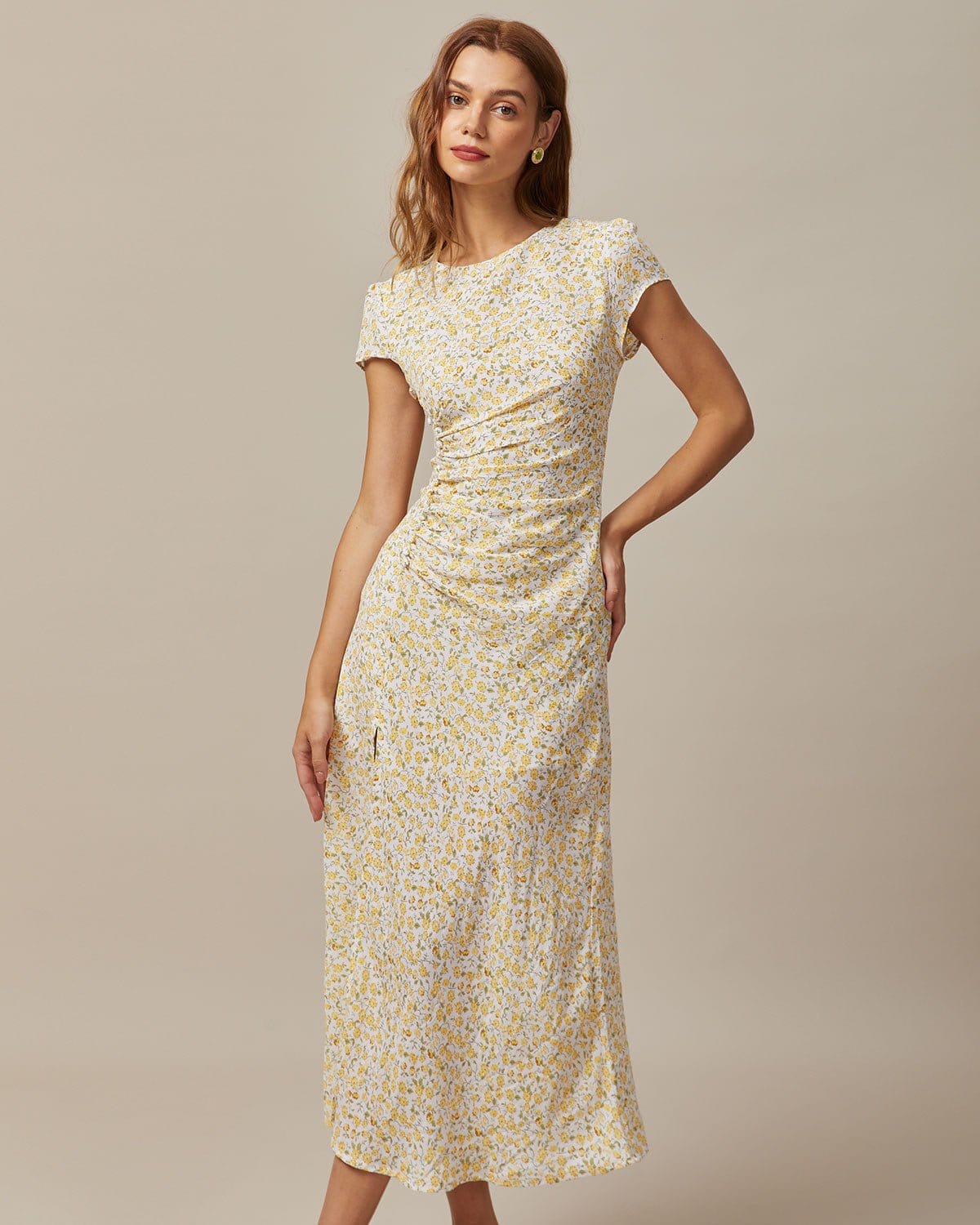 Evelyn | Floral Slit Dress