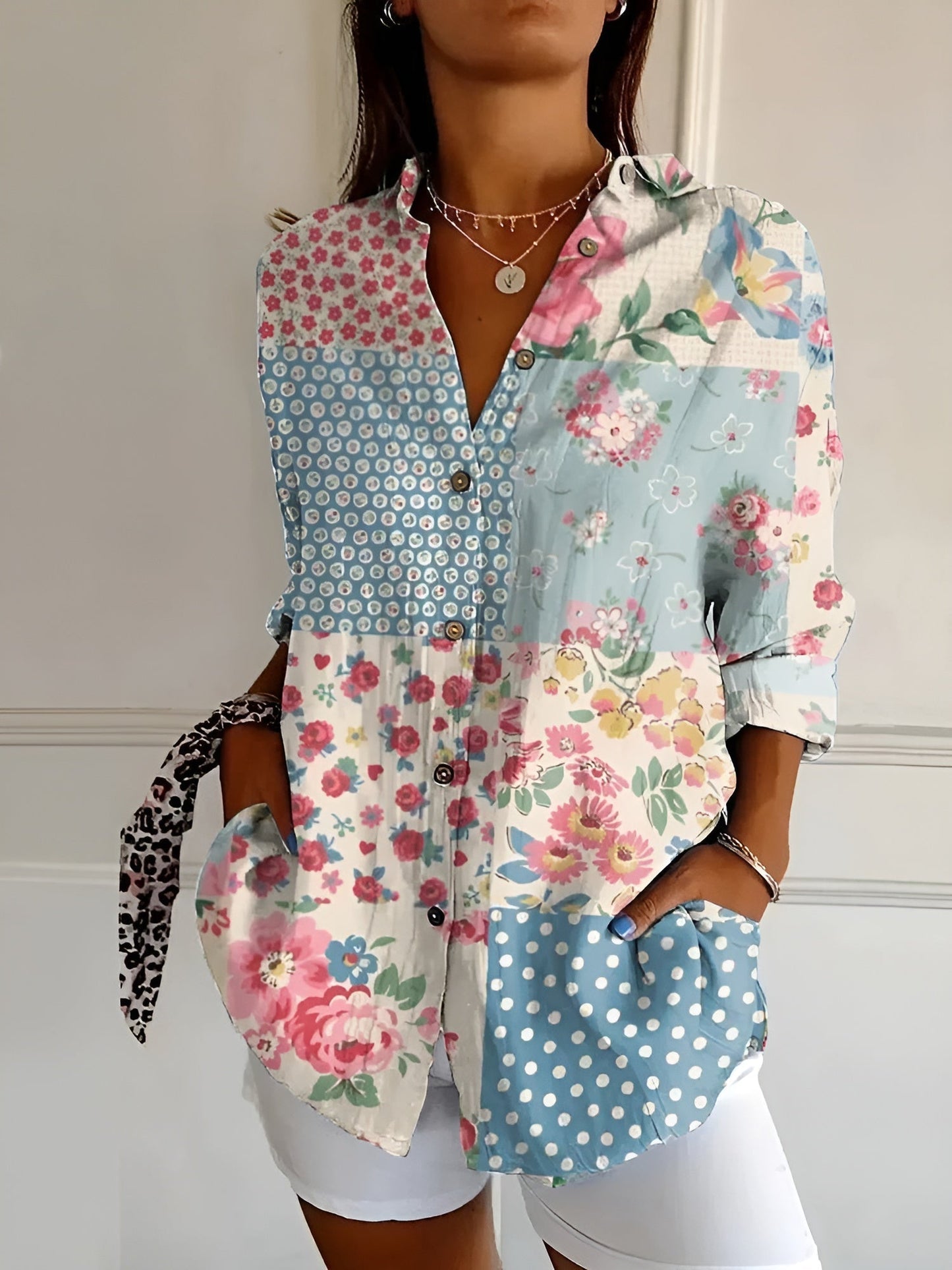 Amara - Lightweight floral print blouse