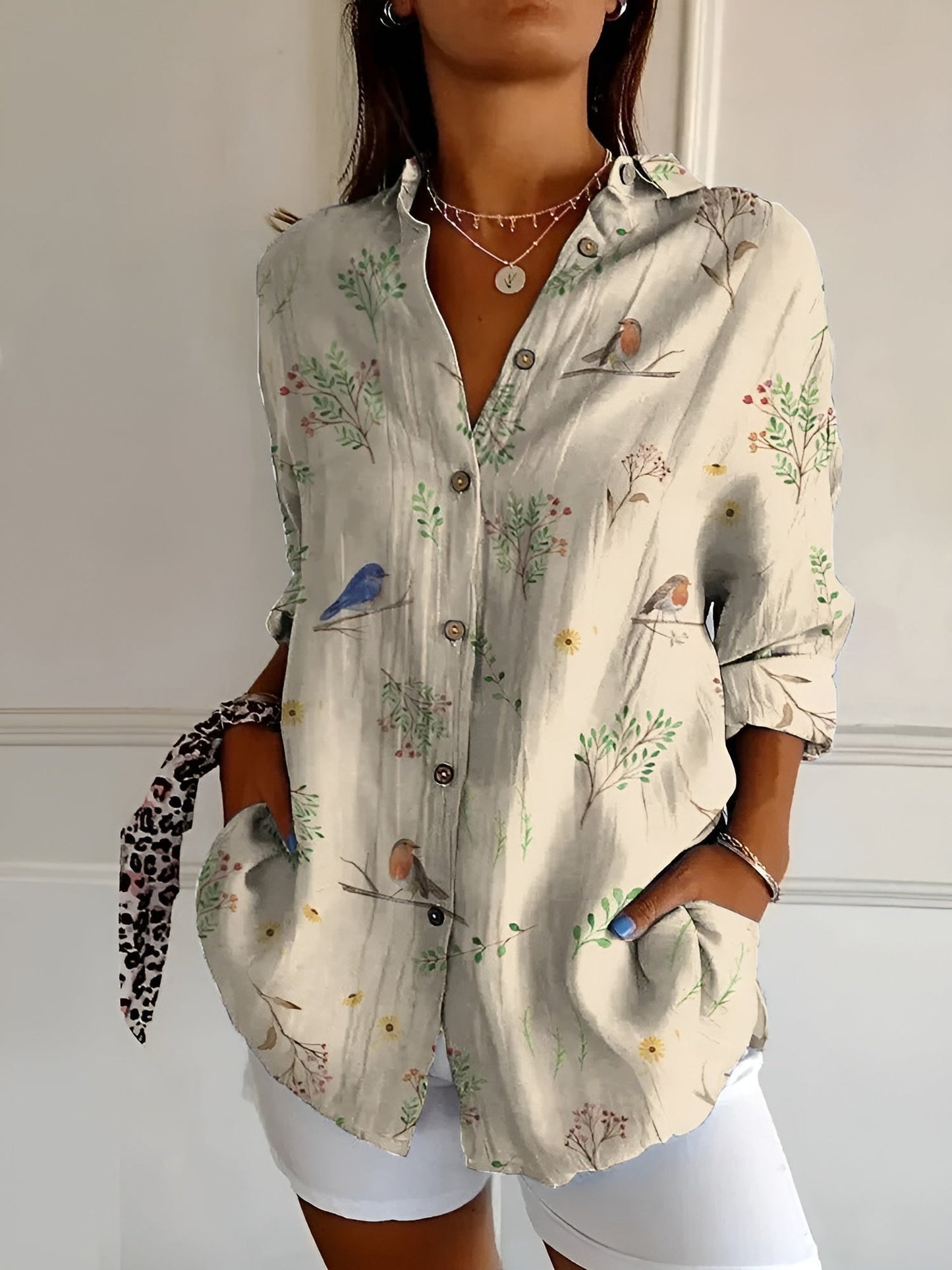 Amara - Lightweight floral print blouse