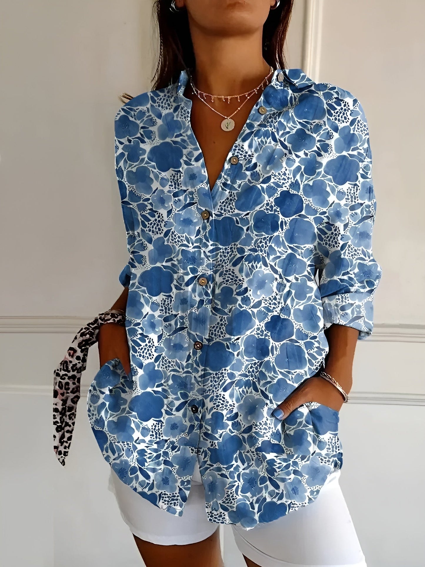 Amara - Lightweight floral print blouse